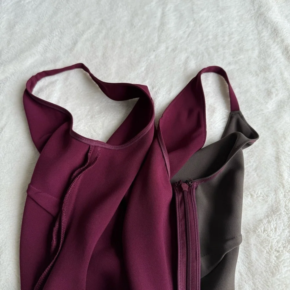 Tome NWOT Collective Two Color Asymmetrical Sleeveless Midi Dress M (8)